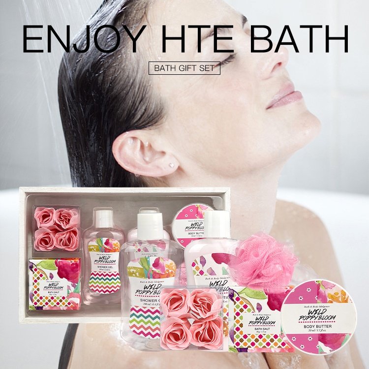 OEM Private Label Organic Skincare Gift Kit Moisturizing Shower Gel Body Lotion Skin Care Set Natural