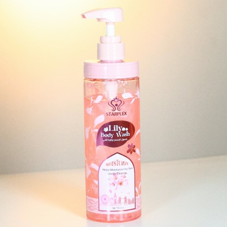 Starplex Lily 500ml Fresh Scented Shower Gel Moisturizing Skin Glitter Gel with Bubble & Refreshing Perfume