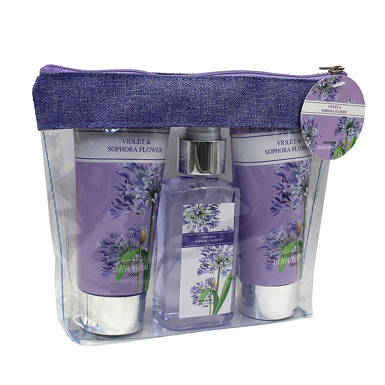 Lavender Scented Personal Care Spa Sets Basket gift set OEM & ODM plant customized wholesale body bath salt exquisite packaging