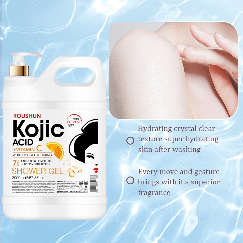 Big Size Kojic Shower Gel Nourishing Kojic Anti-wrinkle Good Quality 500ml Deep Cleansing Kojic Acid shower gel