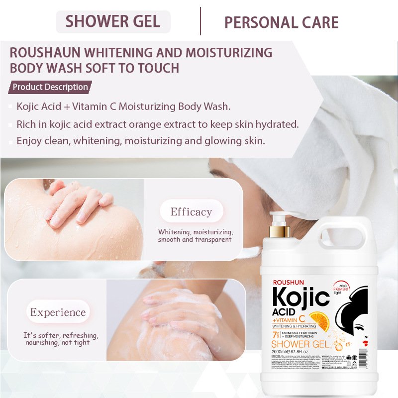 Big Size Kojic Shower Gel Nourishing Kojic Anti-wrinkle Good Quality 500ml Deep Cleansing Kojic Acid shower gel