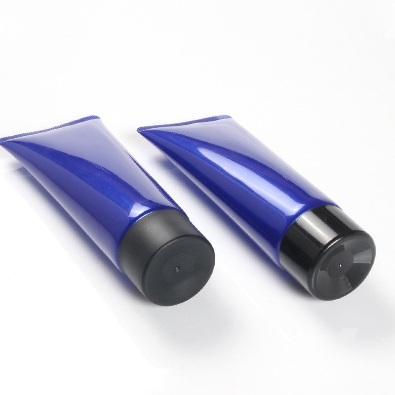 Blue Facial Cleanser Tube 100ml Empty Plastic Body Lotion Tube Cosmetic Squeeze Shampoo Tube for Conditioner Shower Gel