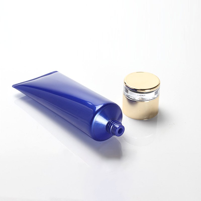 Blue Facial Cleanser Tube 100ml Empty Plastic Body Lotion Tube Cosmetic Squeeze Shampoo Tube for Conditioner Shower Gel