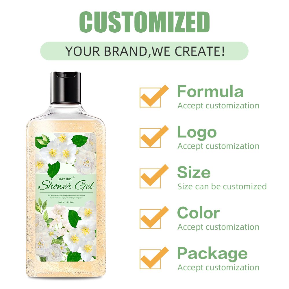 Wholesale own brand exfoliating organic shower gel Body Wash moisturizing rose petal shower gel japanese shower gel
