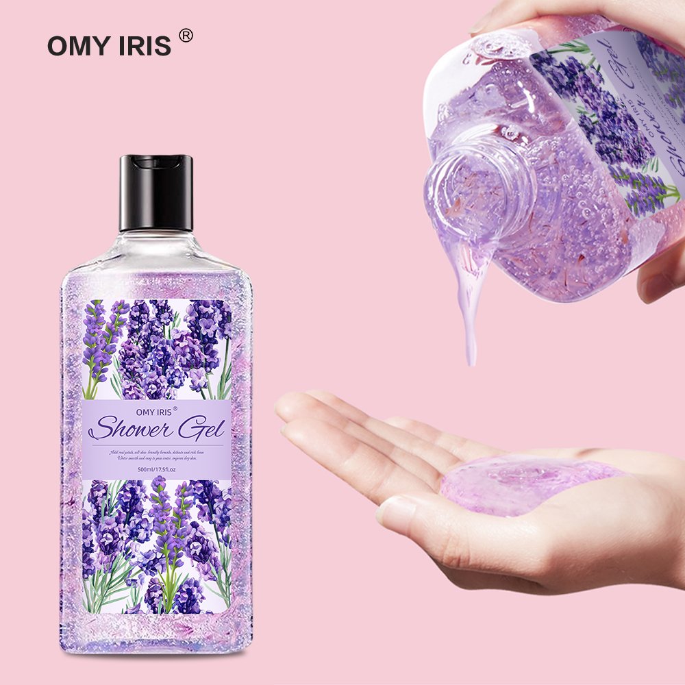 Wholesale own brand exfoliating organic shower gel Body Wash moisturizing rose petal shower gel japanese shower gel
