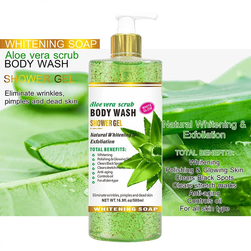 500ml deep cleansing skin care turmeric vitamin c arbutin whitening shower gel scrub moisturizing exfoliating natural shower gel
