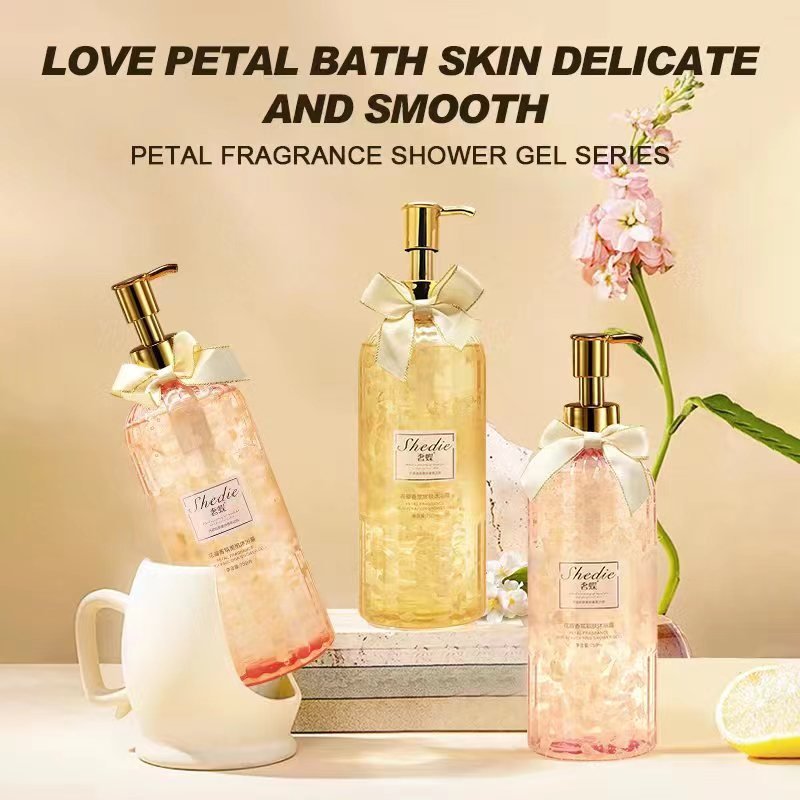 Best Quality Body Wash Gel Natural Fragrance Elegant And Advanced Perfume Petal Fragrant Shower Gel