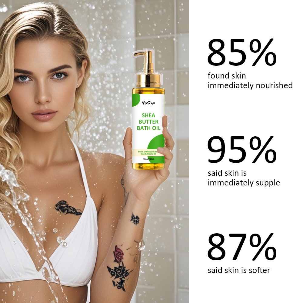 Oem Odm Sweet Almond Shower Gel Vitamin C Shower Oil Deep Cleanse Long Lasting Shea Butter Fragrance Body Shower Bath Oil