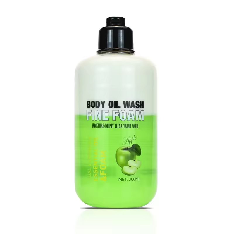 Private Label Green Apple Body Wash Gel Whitening Bath Oil Shower Gel Deep Cleaning And Moisturizing Body Wash Foam