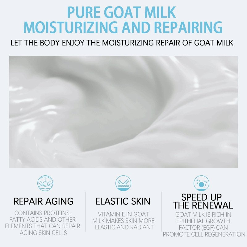 OEM Customizable Herbal Body Wash Goat Milk Shower Gel 800ml Whitening Moisturizing Bath Gel Lasting Fragrance Brightening Body