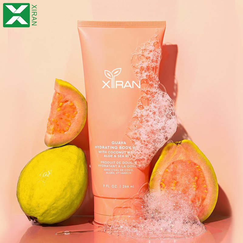 Guava Hydrating Body Cleanser With Coconut Water, Aloe & Sea Kelp Deep Cleansing Moisturizing Bath Shower Gel Foam Body Wash