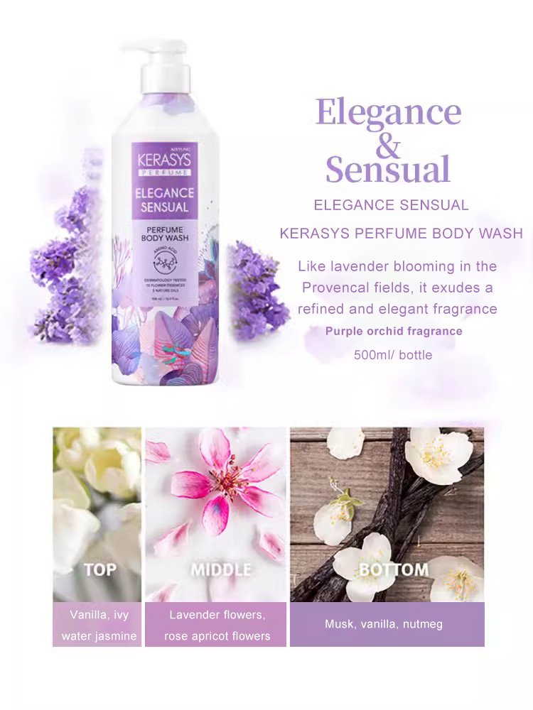 Floral Scent Lavender Kerasys Soothe Skin Perfume Body Wash Shower Gel