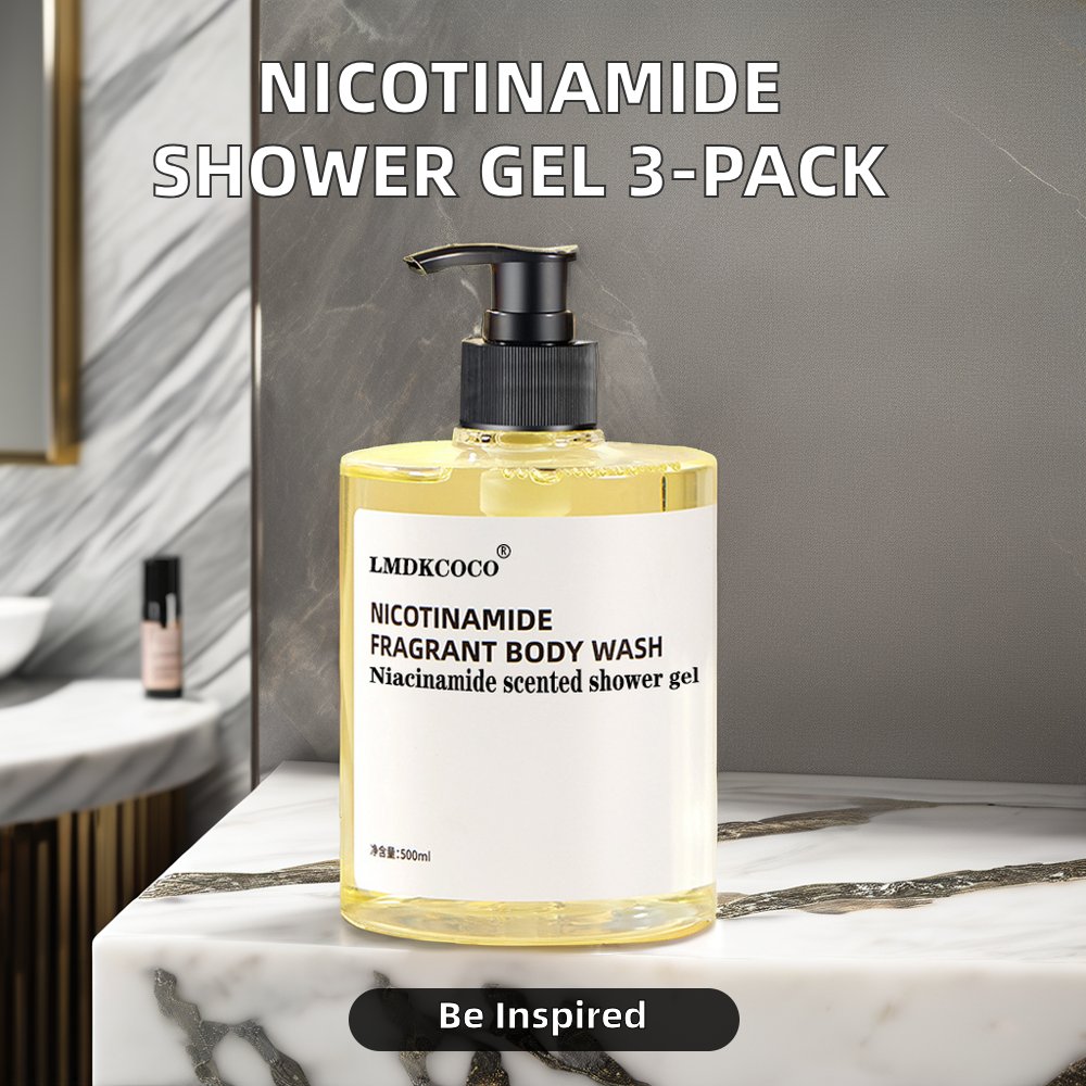 Nicotinamide Whitening Shower Gel 500ml Lasting Lemon Fragrance Body Wash Adults Cleansing Moisturizing Bubble Infused Herbal