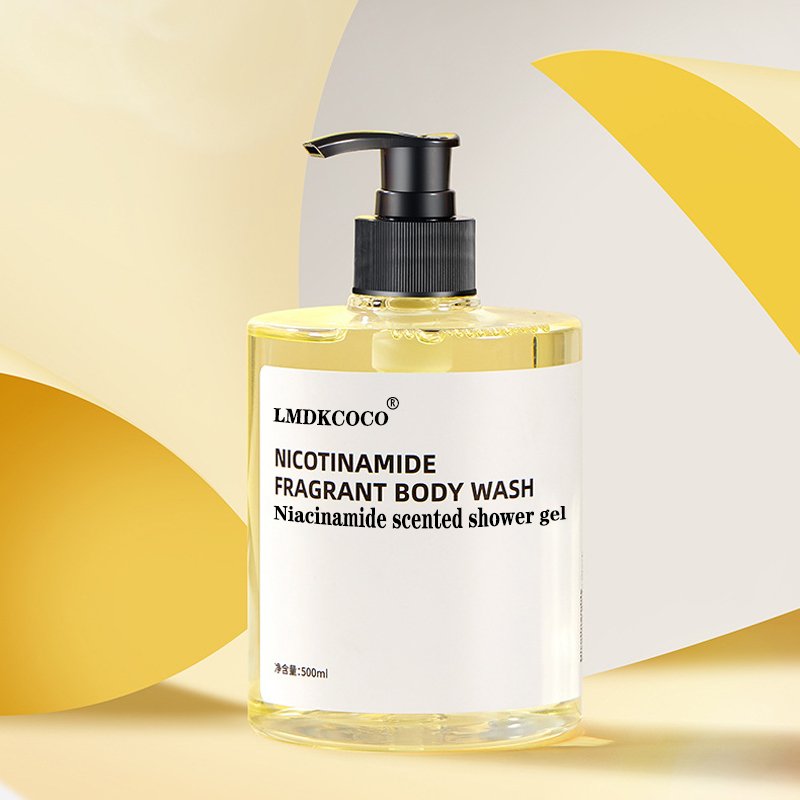 Nicotinamide Whitening Shower Gel 500ml Lasting Lemon Fragrance Body Wash Adults Cleansing Moisturizing Bubble Infused Herbal