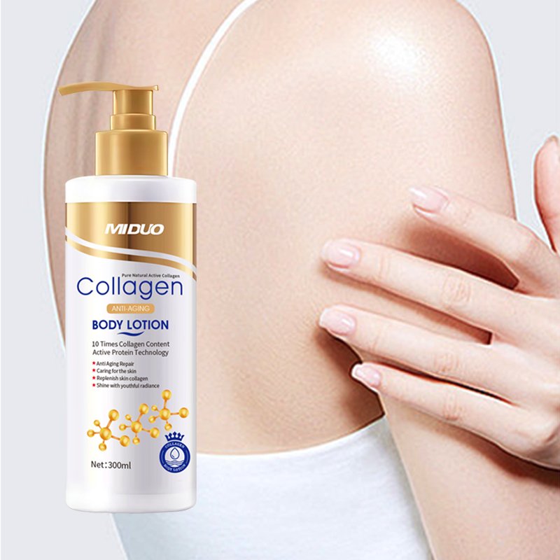 MIDUO Factory OEM Collagen Face Cream Toner Face Milk Body Milk Shower Gel Shampoo Conditioner Hair Masque Collagen Kit Set