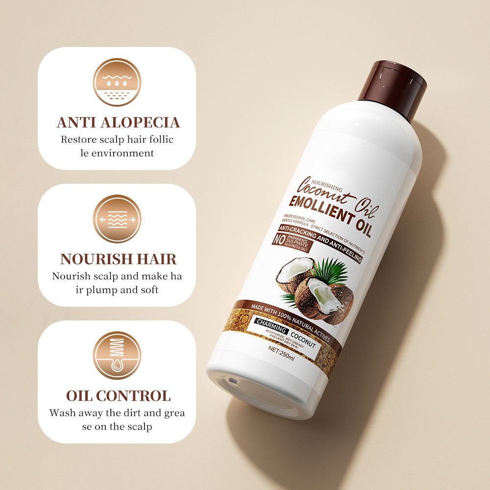 OEM ODM coconut series skin care hair care oil control smooth moisturizing hair hydrating skin shampoo shower gel