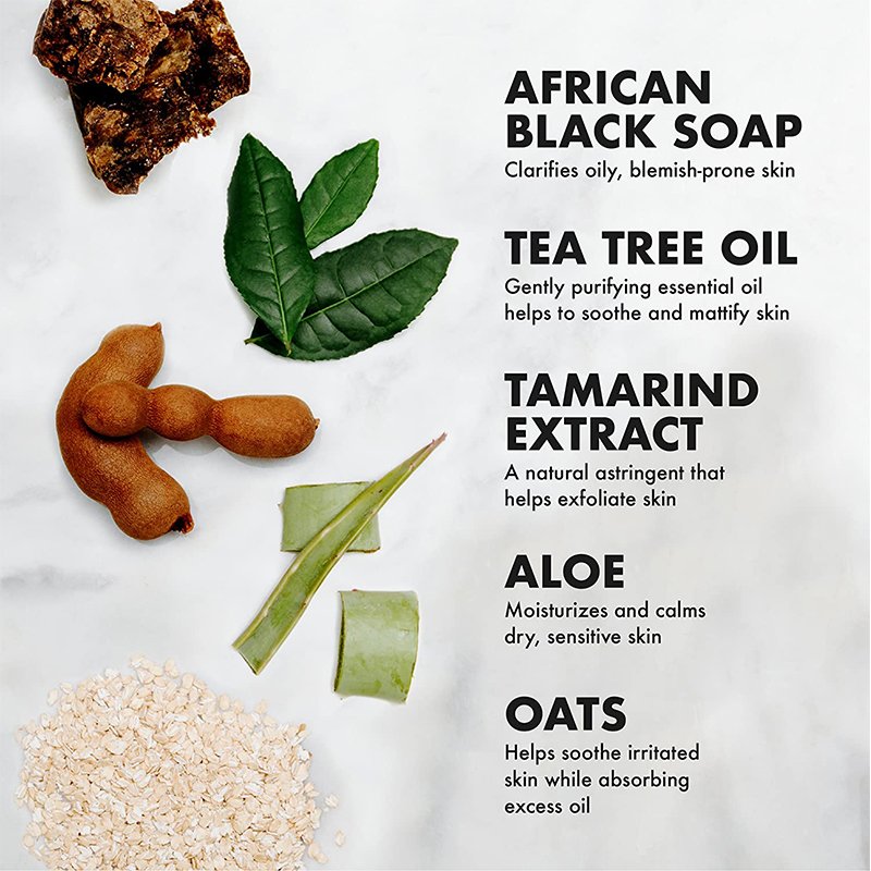 Private label body wash exfoliating organic whitening spot lightening african black soap soothing skin Shower Gel