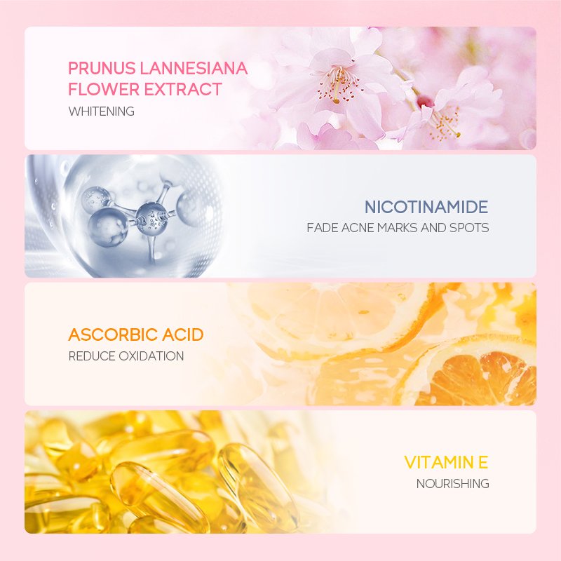 Private Label 100ml Sakura Body Wash Smoothing Mild Cleansing Moisturizing Whitening Shower Gel