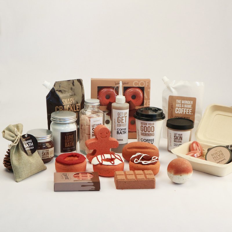 Bath Set Supply Wholesale Coffee Flavor Bath Scrub Shower Gel Spa Gift Kit Organic Relaxing Bath Spa Gift Set