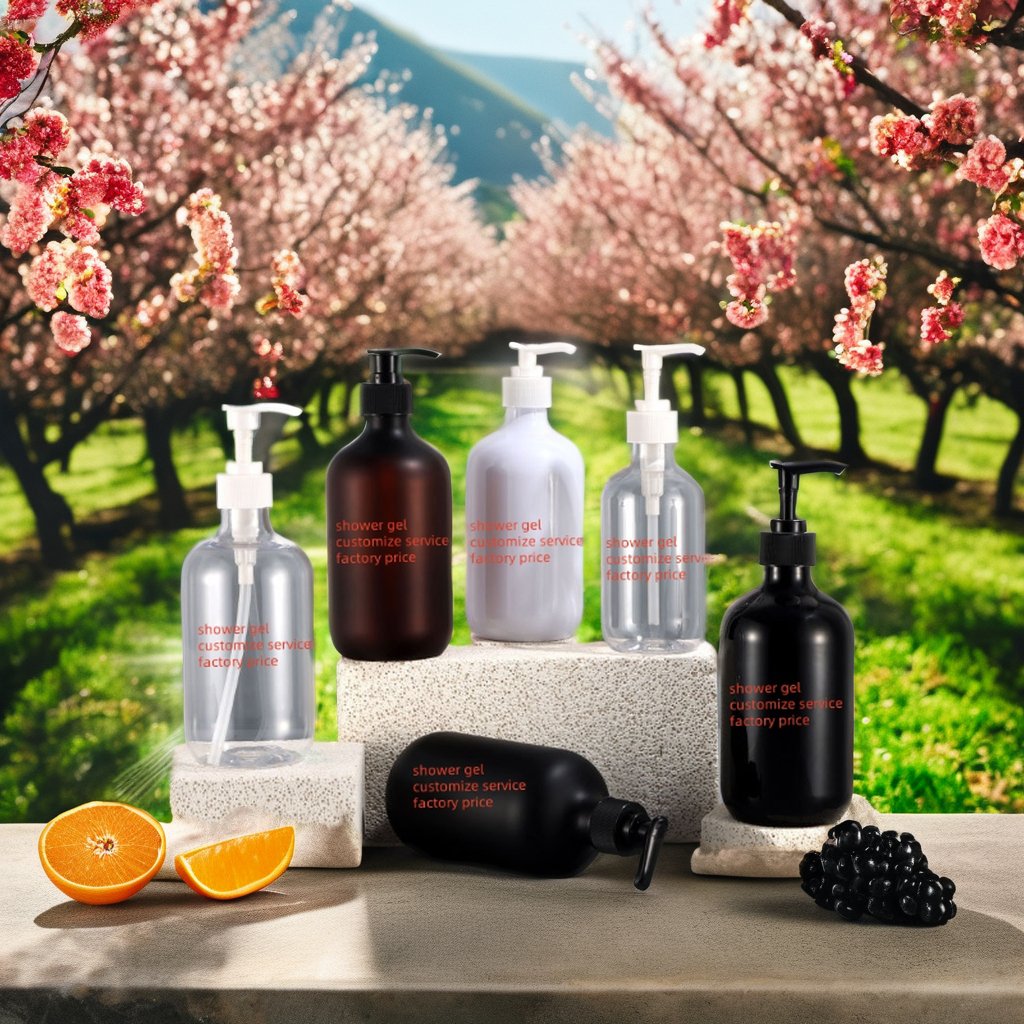 Customized fruit ingredients shower gel lotion private label