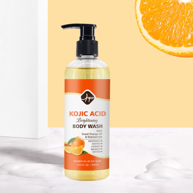 Private label natural organic bodywash lightening whitening shower gel for black skin