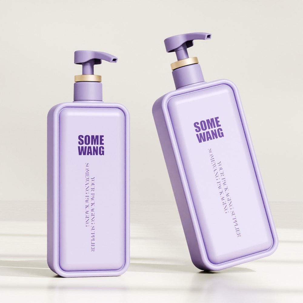 New Arrival Customized PE Matte Bottle Plastic Special Shape Bottle with Lotion Pump for Shampoo