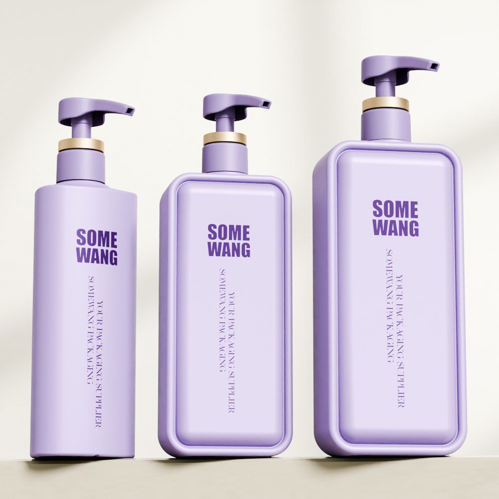 New Arrival Customized PE Matte Bottle Plastic Special Shape Bottle with Lotion Pump for Shampoo