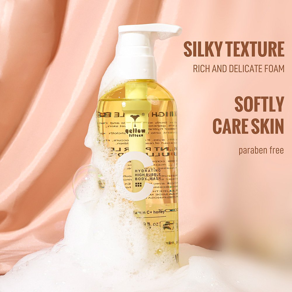Wholesale honey clean hydrating shower gel private label hotel vitamin c moisturizing women shower gel body wash shampoo bulk
