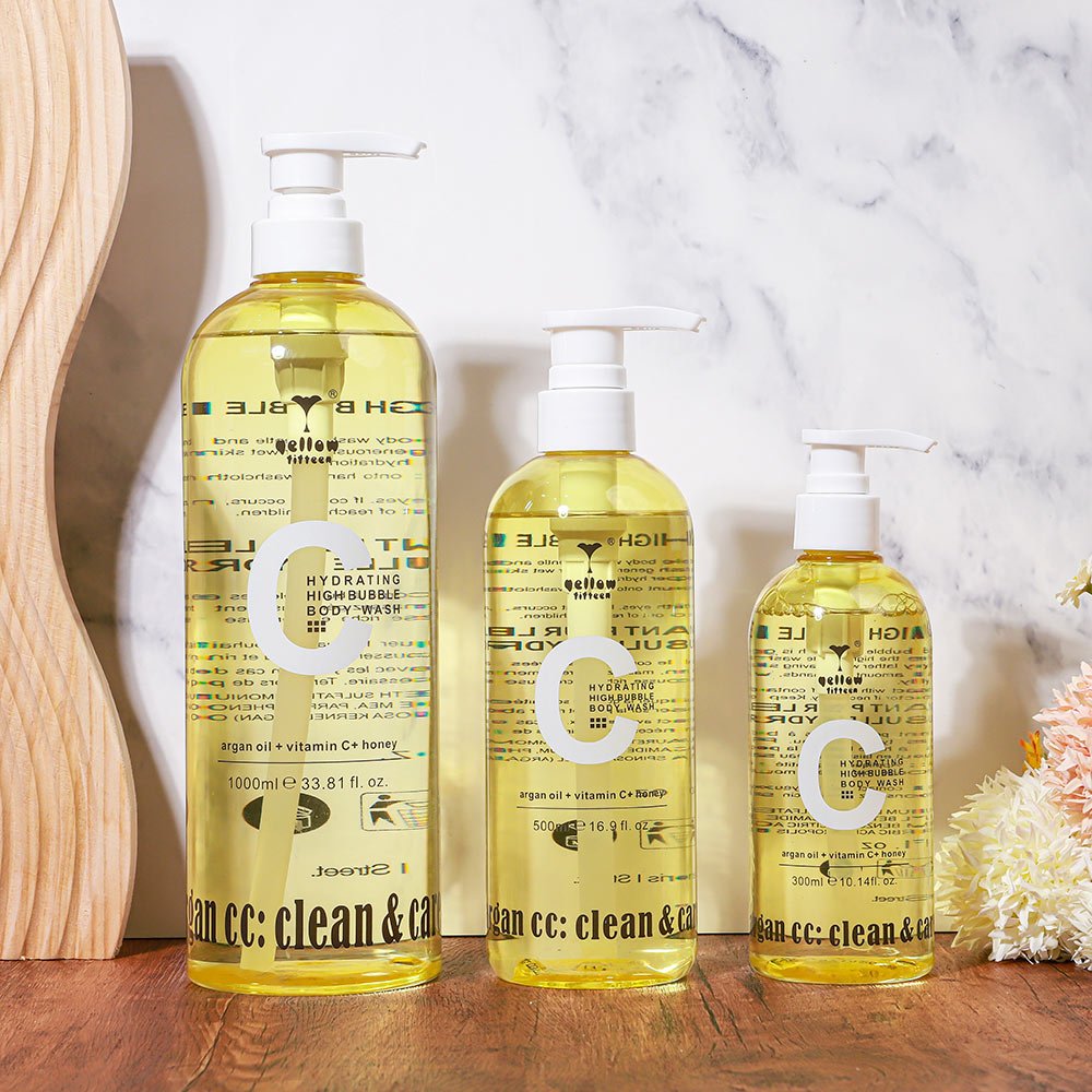 Wholesale honey clean hydrating shower gel private label hotel vitamin c moisturizing women shower gel body wash shampoo bulk