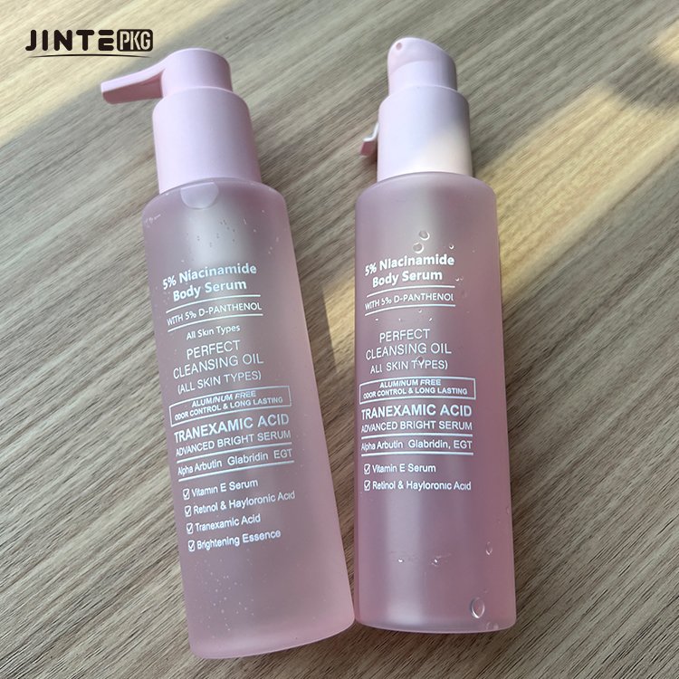 Customized Cosmetic Packaging 4oz 8oz 150ml 250ml Plastic Makeup Remover Oil Body Lotion Shower Gels Shampoo Bottles With Pump