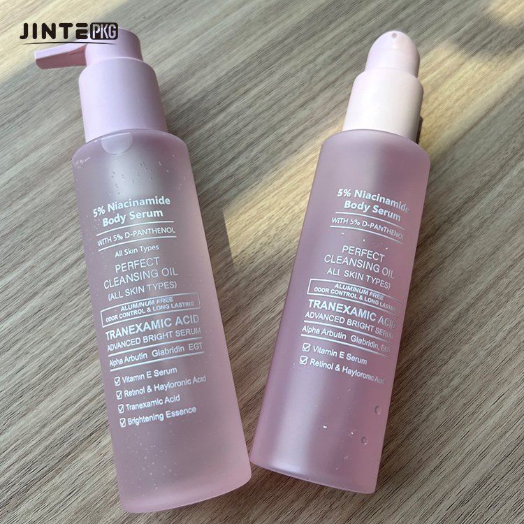 Customized Cosmetic Packaging 4oz 8oz 150ml 250ml Plastic Makeup Remover Oil Body Lotion Shower Gels Shampoo Bottles With Pump