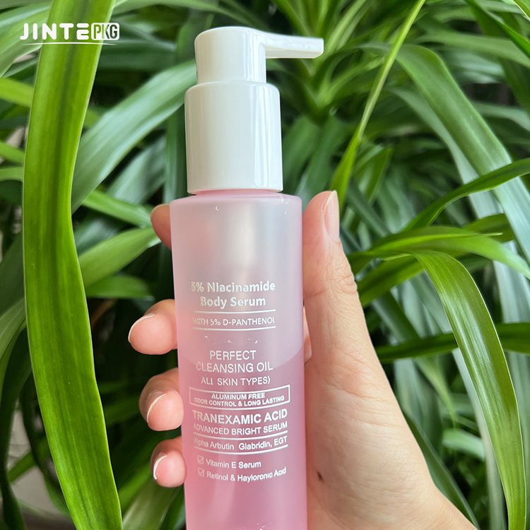 Customized Cosmetic Packaging 4oz 8oz 150ml 250ml Plastic Makeup Remover Oil Body Lotion Shower Gels Shampoo Bottles With Pump