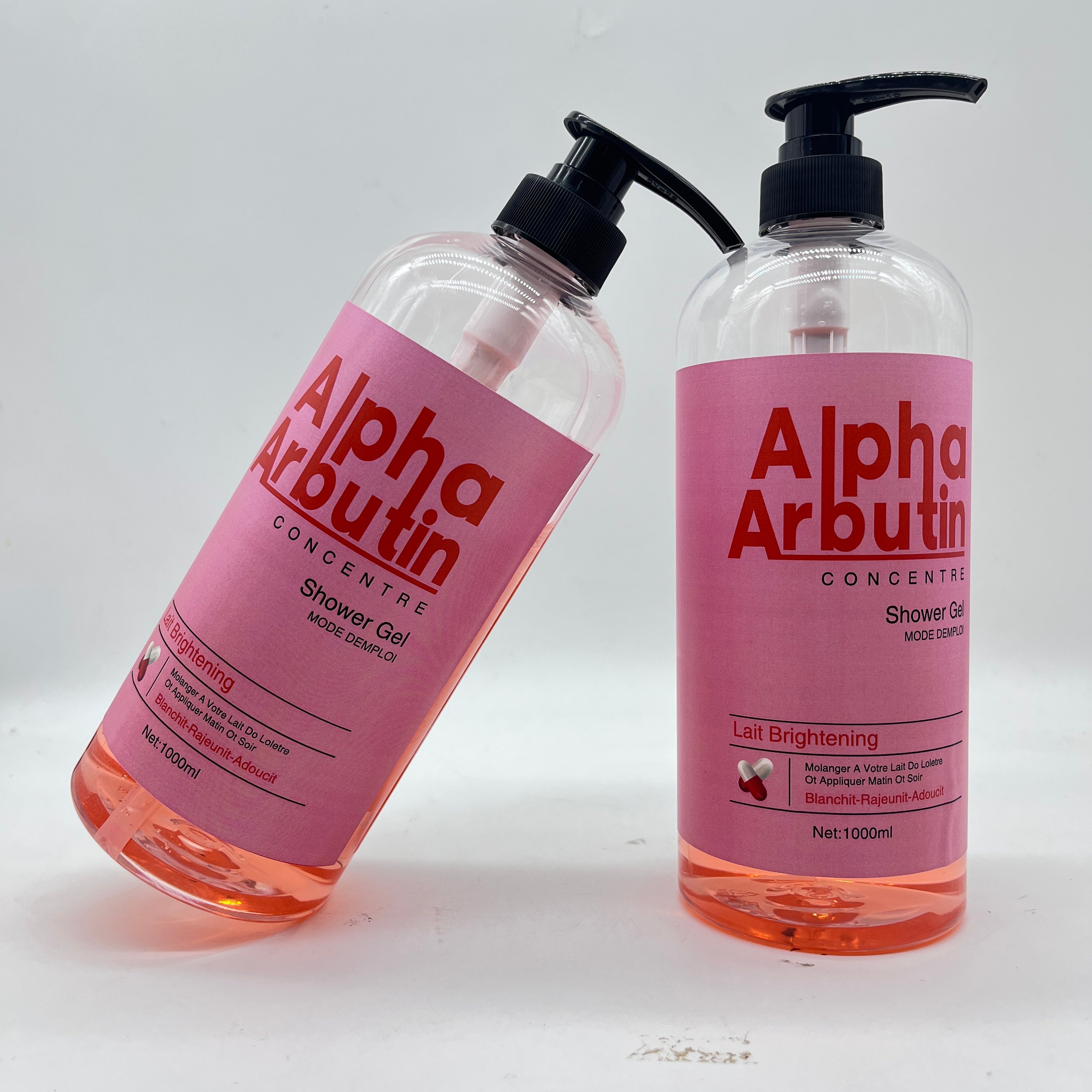 LERMO 1000ml wholesale Alpha Arbutinin Body Wash whitening Moisturizing Shower Gel Smooth Skin Care Body Wash