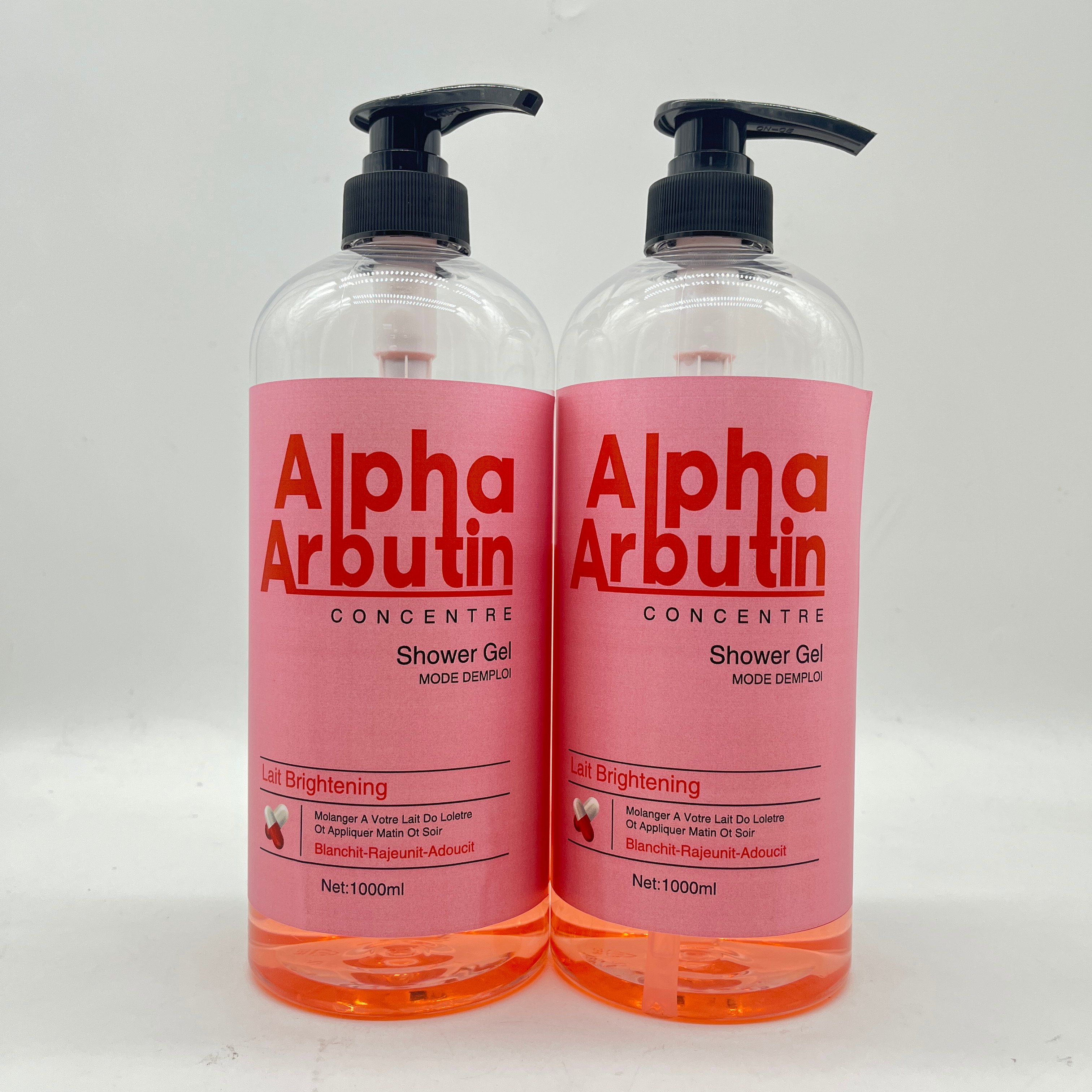 LERMO 1000ml wholesale Alpha Arbutinin Body Wash whitening Moisturizing Shower Gel Smooth Skin Care Body Wash