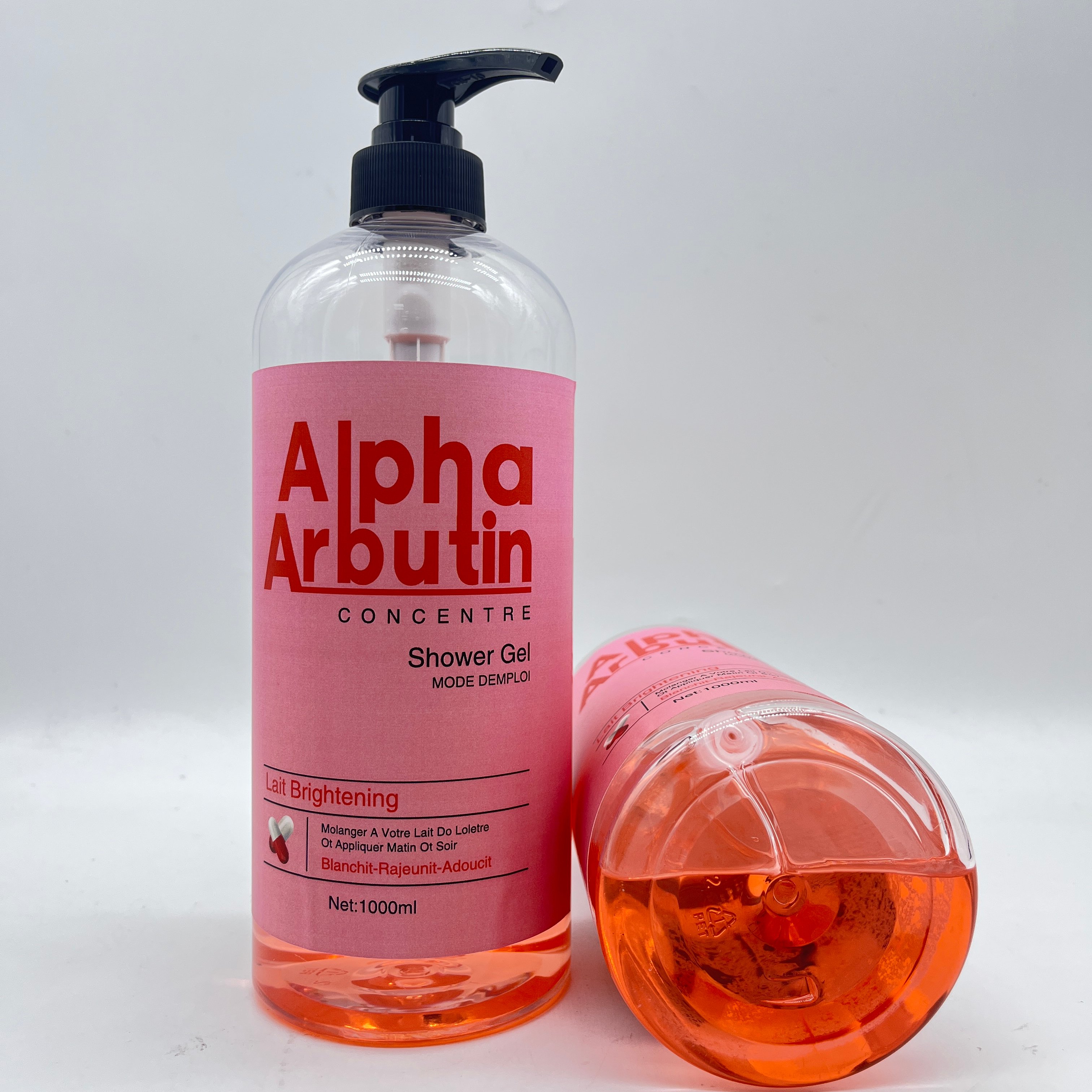 LERMO 1000ml wholesale Alpha Arbutinin Body Wash whitening Moisturizing Shower Gel Smooth Skin Care Body Wash