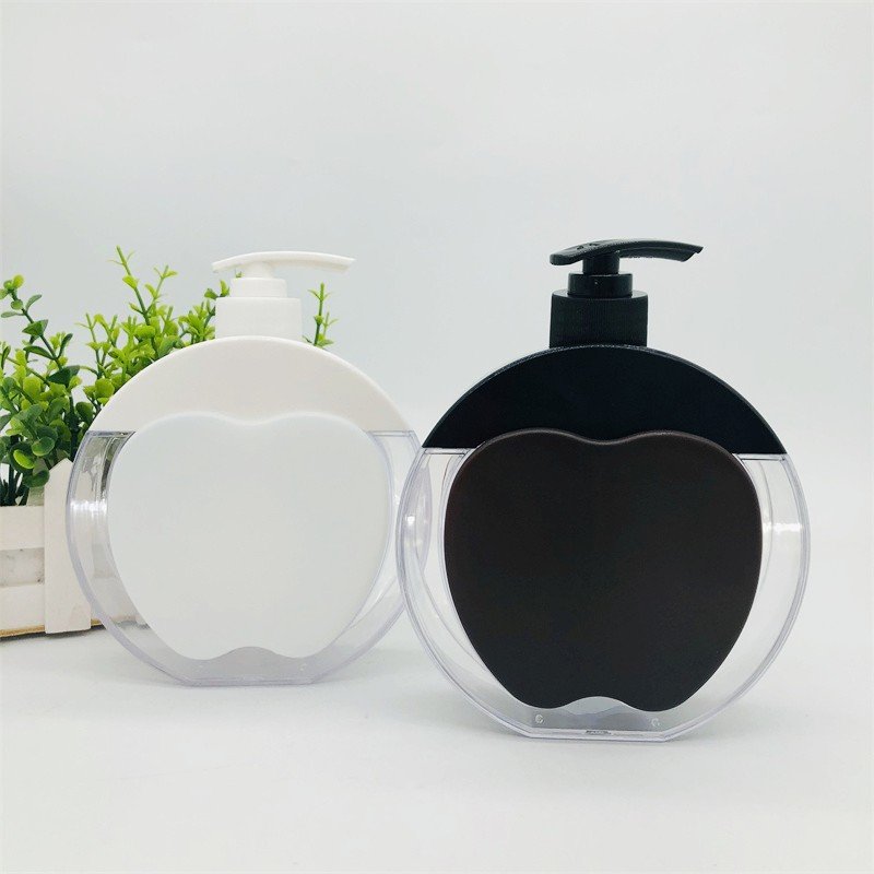 10oz Refillable Liquid Soap White Black Shower Gel Shampoo Luxury Lotion Cosmetics Container plastic bottle with pump dispenser