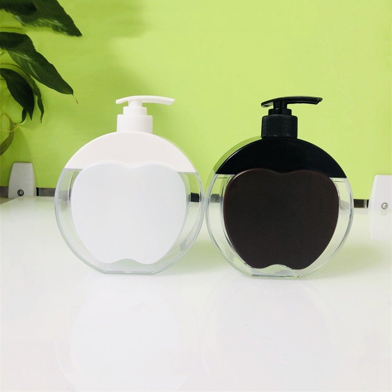 10oz Refillable Liquid Soap White Black Shower Gel Shampoo Luxury Lotion Cosmetics Container plastic bottle with pump dispenser