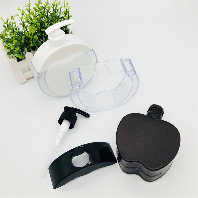 10oz Refillable Liquid Soap White Black Shower Gel Shampoo Luxury Lotion Cosmetics Container plastic bottle with pump dispenser