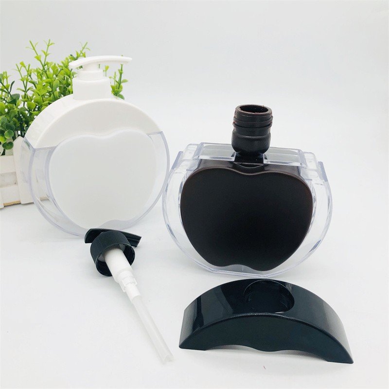 10oz Refillable Liquid Soap White Black Shower Gel Shampoo Luxury Lotion Cosmetics Container plastic bottle with pump dispenser