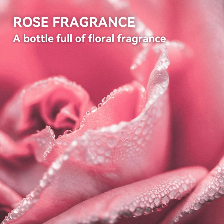 Body Wash Women Moisturizing, Shower Gel With Pump Natural Body Wash With Real Rose Petals Deep Moisture For Dry Skin