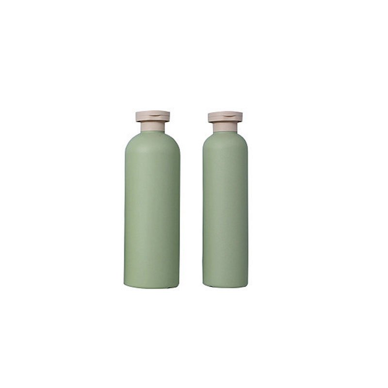 High-quality 200/250/300/400/500ml Green Light Green/brown Plastic Empty Shampoo Bottles With Flip Top Cap