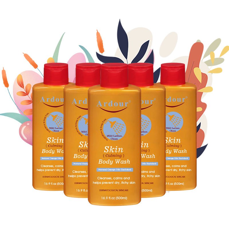 OEM body wash bottle 500ml Dry Normal Skin Moisturizing BODY wash Fragrance Soap and Dye-free Skin Calming Body Wash