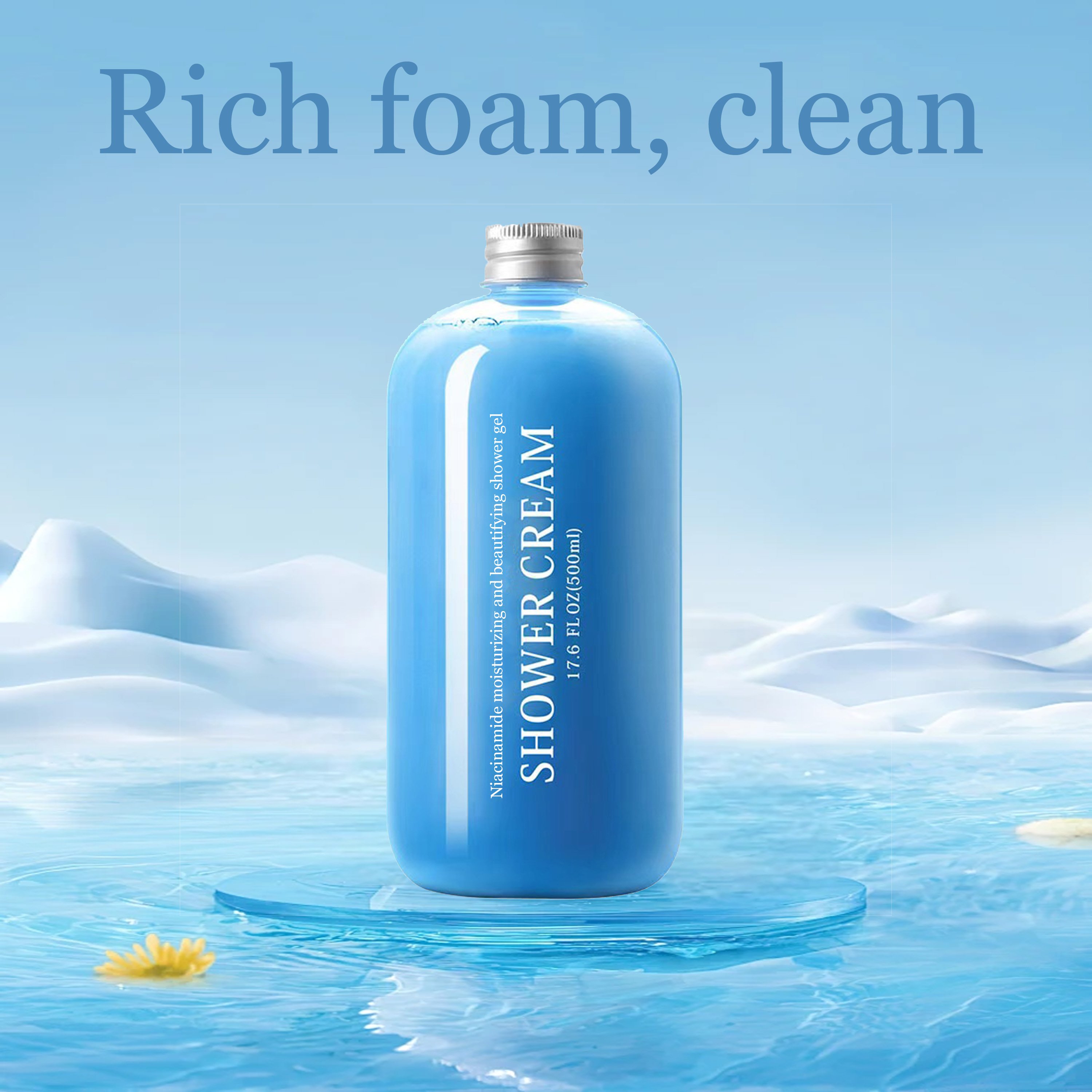 ODM/OEM Natural Flavor Whitening Shower Gel Organic Niacinamide Deep Cleansing Niacinamide Whitening Shower Gel Wholesale