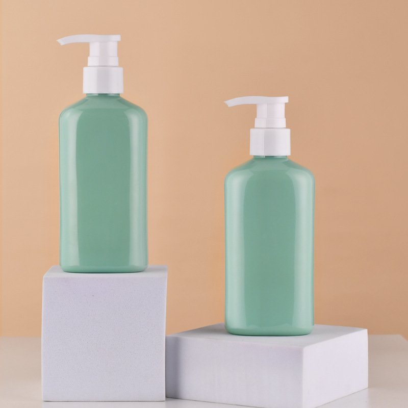 Empty Green 200ml PET Plastic Shampoo Shower Gel Lotion Pump Bottles for Shampoo and Conditioner Bottles Hair