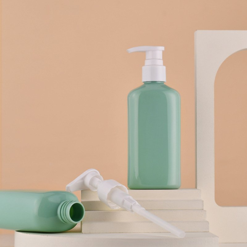 Empty Green 200ml PET Plastic Shampoo Shower Gel Lotion Pump Bottles for Shampoo and Conditioner Bottles Hair