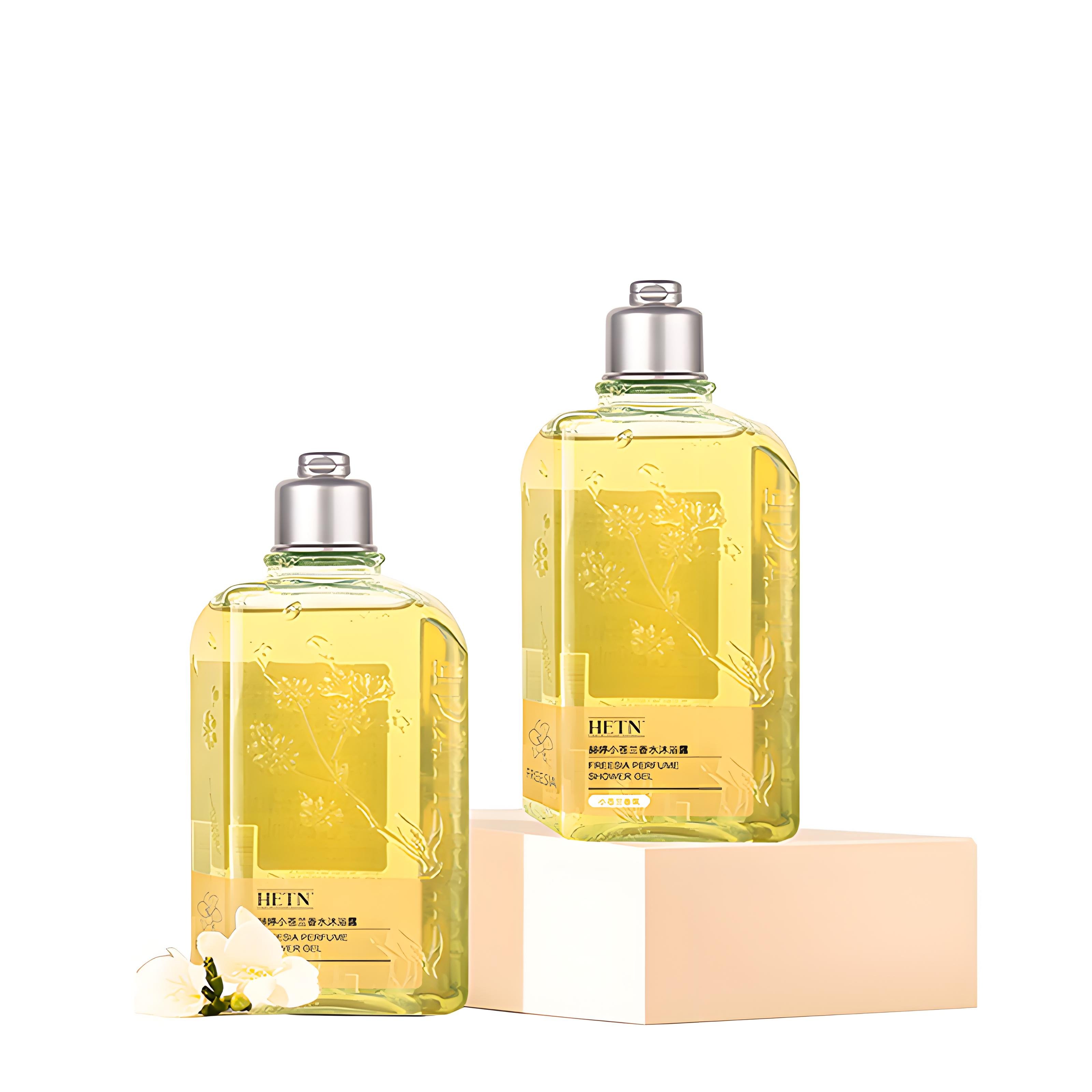 OEM Best Sell 270ml elegant fragrance lasting fragrance Freesia perfume shower gel for deep cleaning skin care products