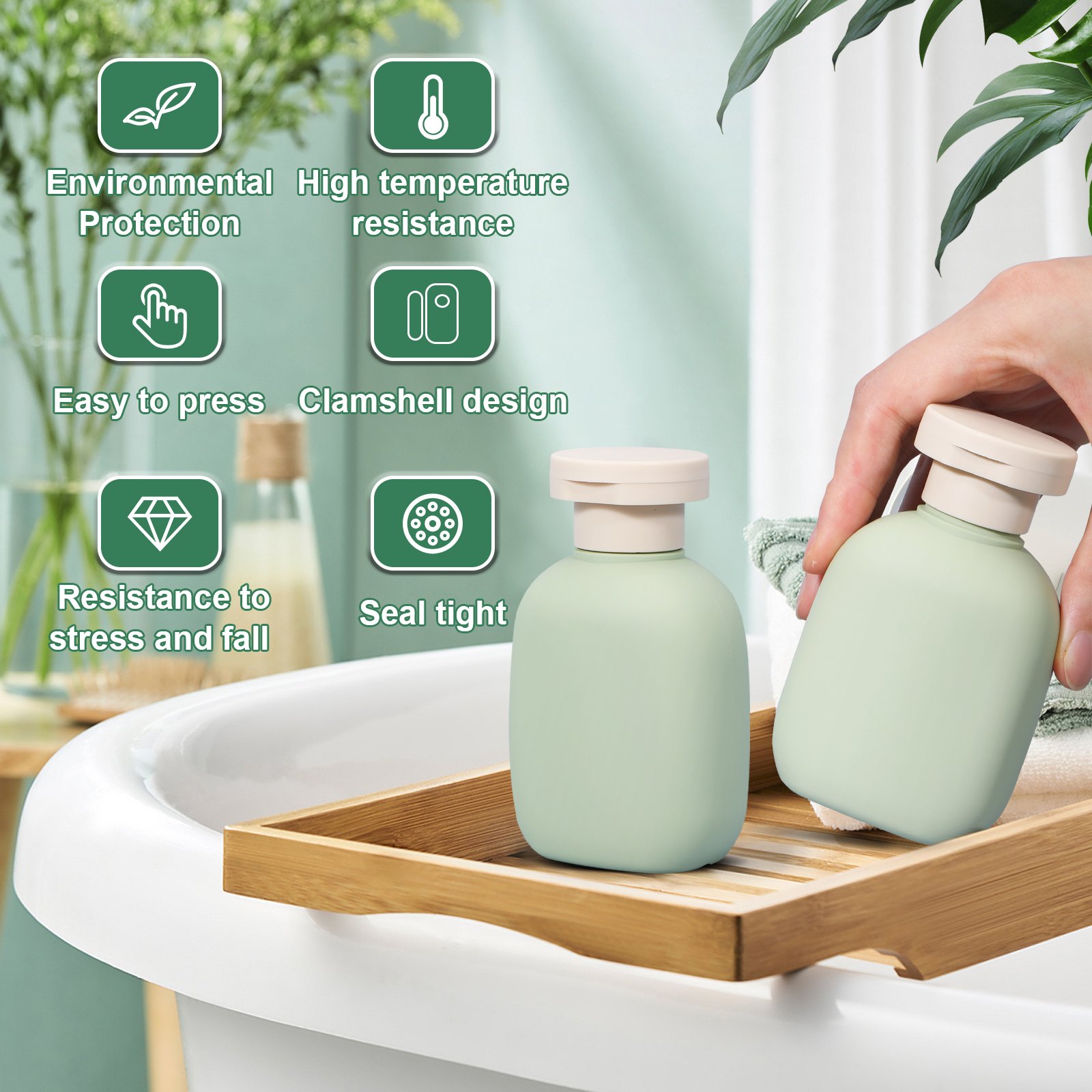 New Design Soft Touch Skincare Body Wash Shower Gel Squeeze Lotion Bottle With Flip Top Cap