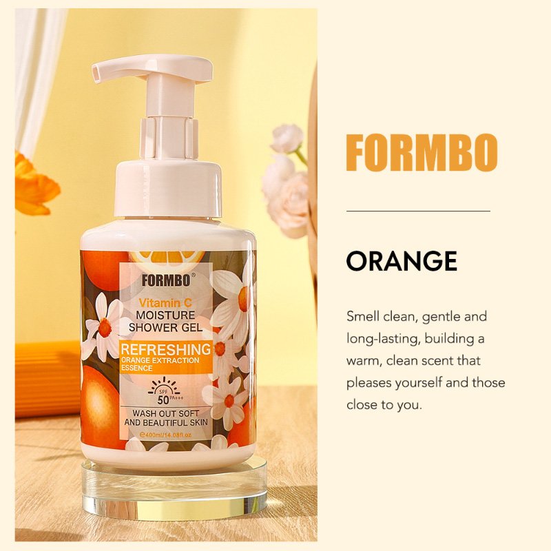 Organic Private Label Shower Gel Organic Vitamin C Whitening Bath Gel Nourishing Skin Hydrating Body Wash