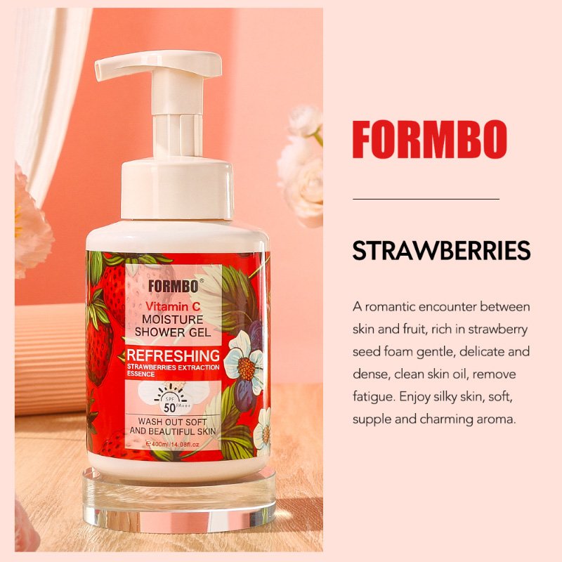 Organic Private Label Shower Gel Organic Vitamin C Whitening Bath Gel Nourishing Skin Hydrating Body Wash