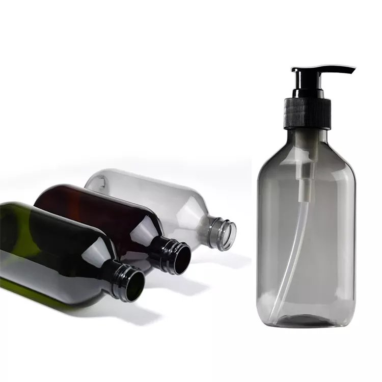 Empty Hand Sanitizer Bottle 250ml Plastic Cosmetic Shampoo Shower Gel Dispenser Transparent Lotion Pump Bottle manufacturer